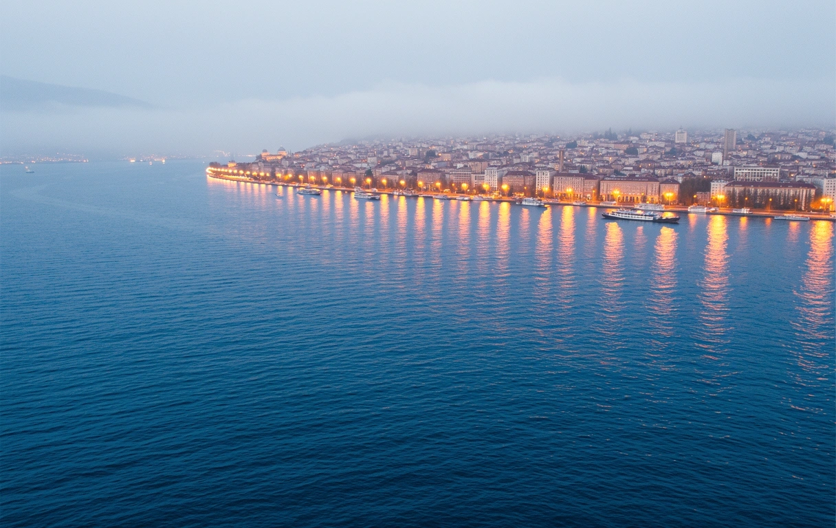 Bosphorus Strait at dusk